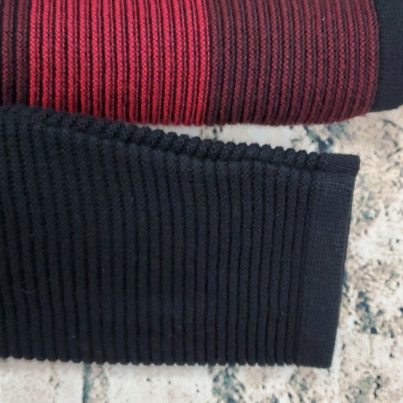 Skovhuus | Geometric Abstract Cowl Neck Black Red Pullover Tunic Sweater - Picture 6 of 11